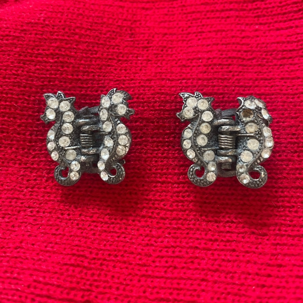 Vintage Seahorse Hair Clips, very Unique